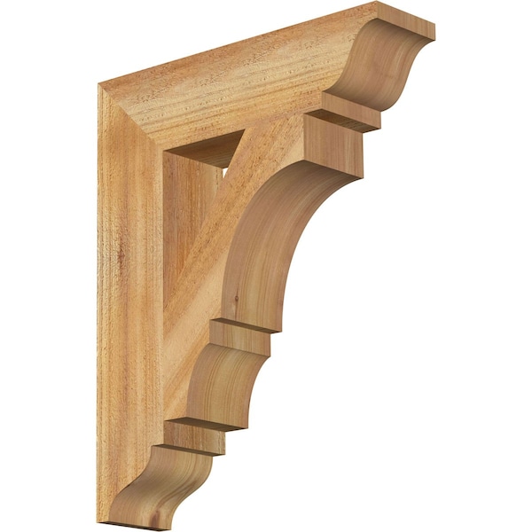 Ekena Millwork Balboa Traditional Rough Sawn Bracket, Western Red Cedar, 4"W x 16"D x 20"H BKT04X16X20BOA01RWR - main